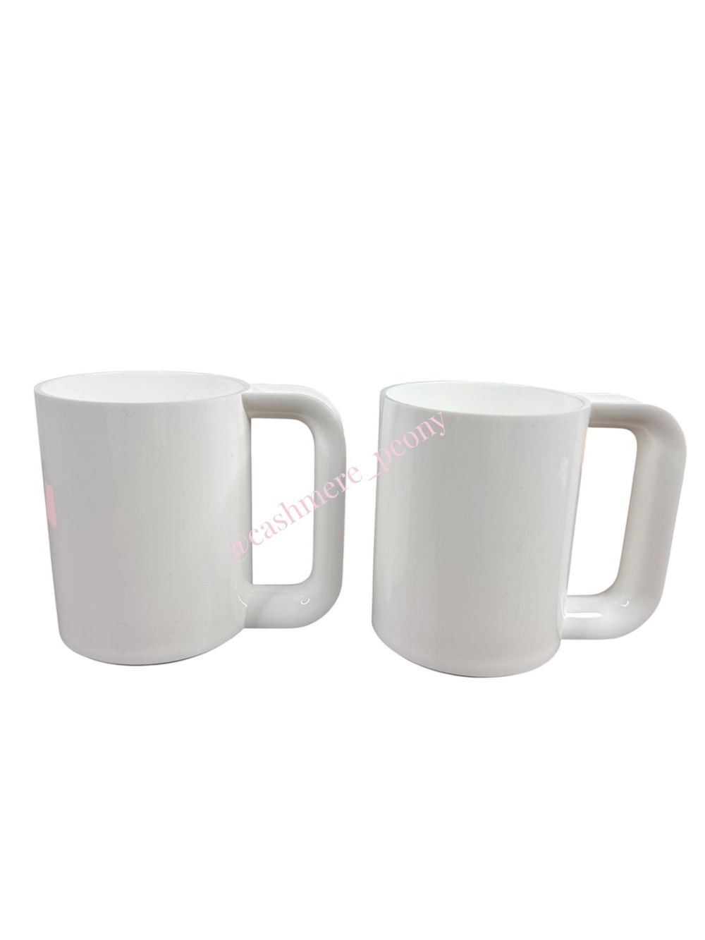 Vintage Heller MaxMug Design Massimo Vignelli White Melamine 2 Mug Cup Stackable